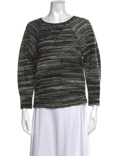 Pre-owned Isabel Marant Étoile Striped Crew Neck Sweater In Black