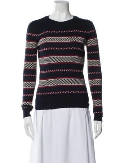 Pre-owned Isabel Marant Étoile Striped Crew Neck Sweater In Blue
