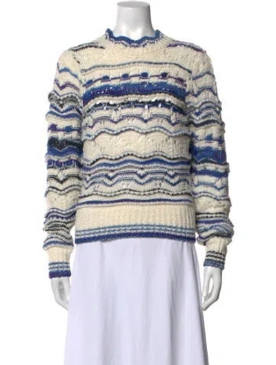 Pre-owned Isabel Marant Étoile Striped Crew Neck Sweater In Blue