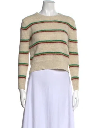 Pre-owned Isabel Marant Étoile Striped Crew Neck Sweater In Brown