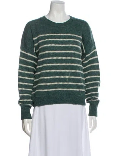 Pre-owned Isabel Marant Étoile Striped Crew Neck Sweater In Green