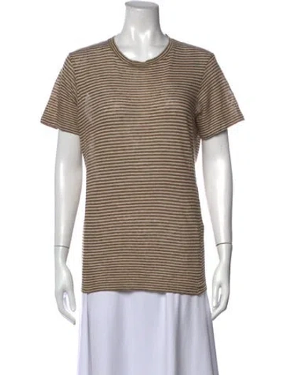 Pre-owned Isabel Marant Étoile Striped Crew Neck T-shirt In Neutrals