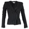 Isabel Marant Etoile Striped Jacket In Dark Grey Wool In Grey
