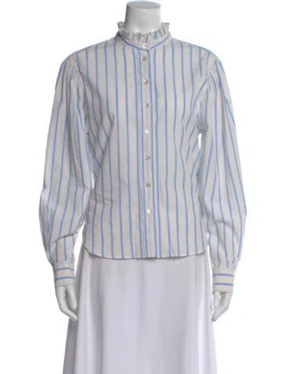 Pre-owned Isabel Marant Étoile Striped Long Sleeve Blouse In Neutral