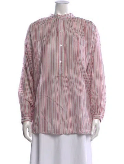 Pre-owned Isabel Marant Étoile Striped Long Sleeve Top W/ Tags In Pink