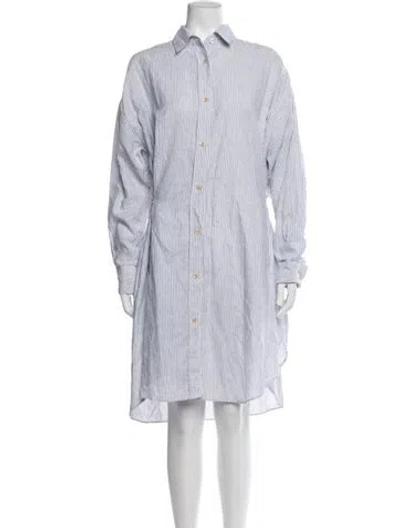 Pre-owned Isabel Marant Étoile Striped Midi Length Dress In Blue/white