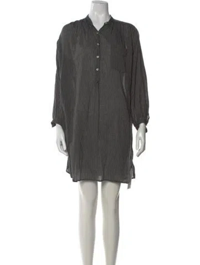 Pre-owned Isabel Marant Étoile Striped Mini Dress In Black