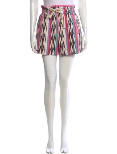 Pre-owned Isabel Marant Étoile Striped Mini Shorts In Neutral