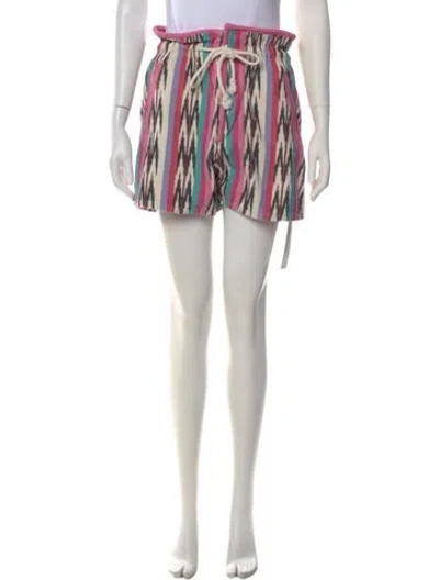 Pre-owned Isabel Marant Étoile Striped Mini Shorts In Pink