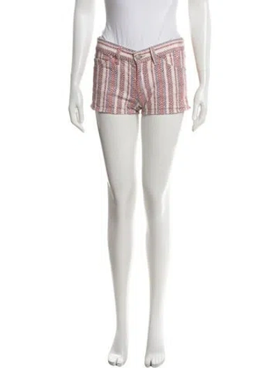 Pre-owned Isabel Marant Étoile Striped Mini Shorts In Purple