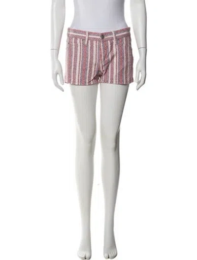 Pre-owned Isabel Marant Étoile Striped Mini Shorts In Red