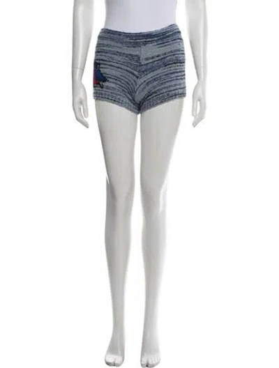 Pre-owned Isabel Marant Étoile Striped Mini Shorts In White