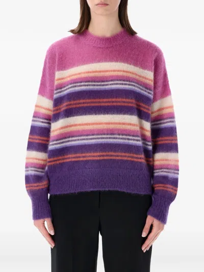 Isabel Marant Étoile Striped-pattern Sweater In Purple