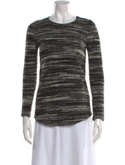 Pre-owned Isabel Marant Étoile Striped Scoop Neck Sweater In Gray