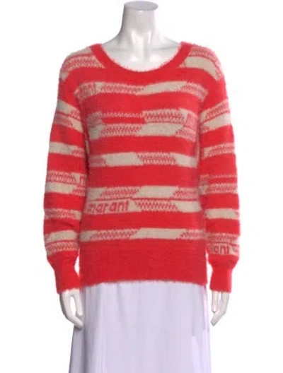 Pre-owned Isabel Marant Étoile Striped Scoop Neck Sweater W/ Tags In Pink