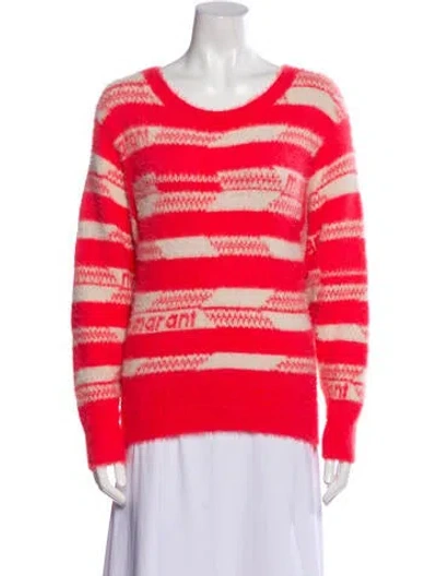 Pre-owned Isabel Marant Étoile Striped Scoop Neck Sweater W/ Tags In Pink