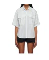 Isabel Marant Étoile Nulenci Striped Cotton Shirt In White