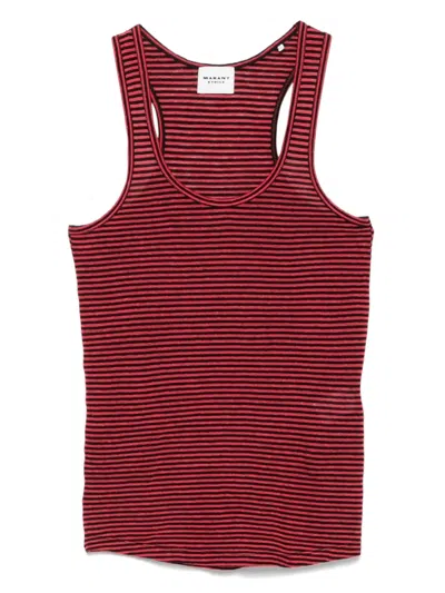 Isabel Marant Étoile Striped Sleeveless Tank Top In Red