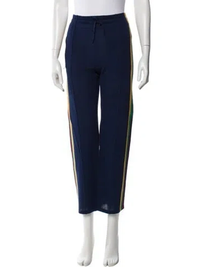 Pre-owned Isabel Marant Étoile Striped Straight Leg Pants In Blue