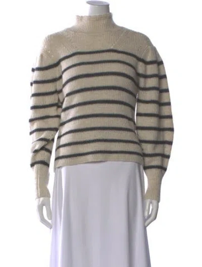 Pre-owned Isabel Marant Étoile Striped Turtleneck Sweater In Neutral