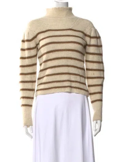 Pre-owned Isabel Marant Étoile Striped Turtleneck Sweater In Neutrals
