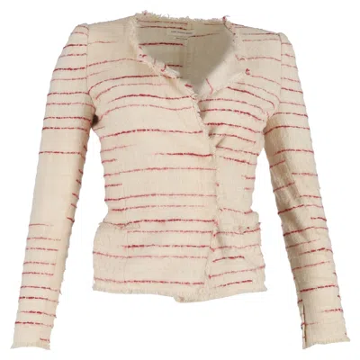 Isabel Marant Étoile Striped Tweed Glenn Jacket In Cream Cotton In Neutral