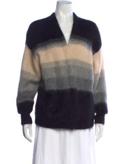 Pre-owned Isabel Marant Étoile Striped V-neck Sweater In Blue