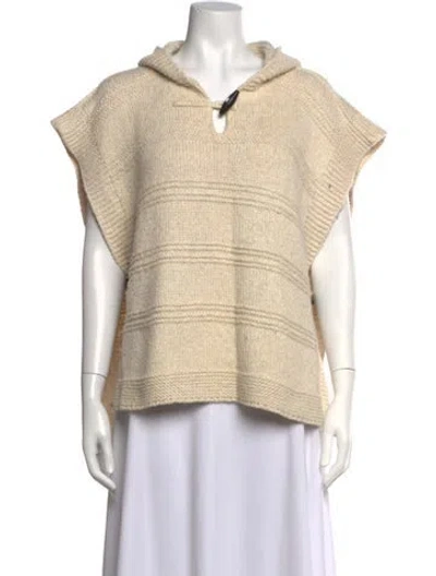 Pre-owned Isabel Marant Étoile Striped V-neck Sweater In White