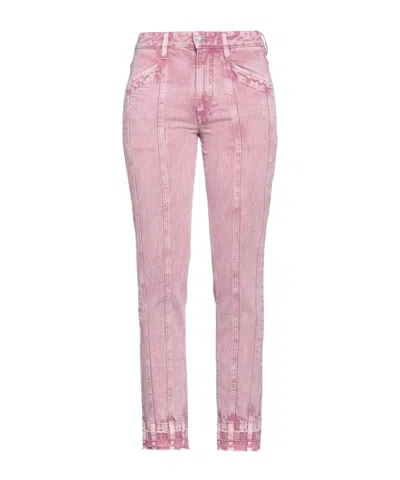 Isabel Marant Étoile Stylish Straight-leg Jeans In Pink