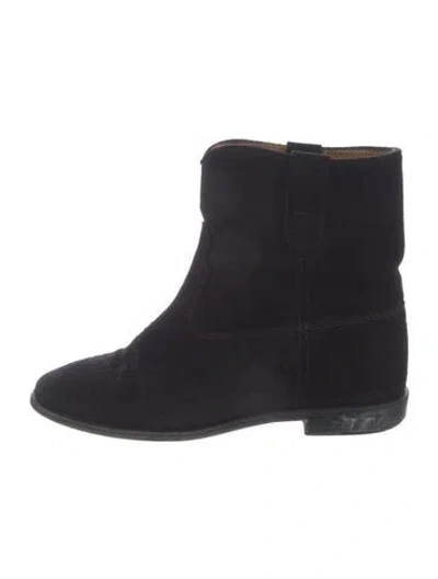 Pre-owned Isabel Marant Étoile Suede Boots In Black