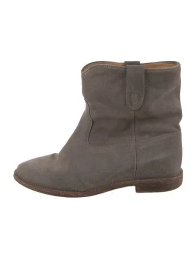 Pre-owned Isabel Marant Étoile Suede Boots In Gray