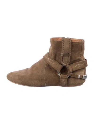 Pre-owned Isabel Marant Étoile Suede Boots In Green
