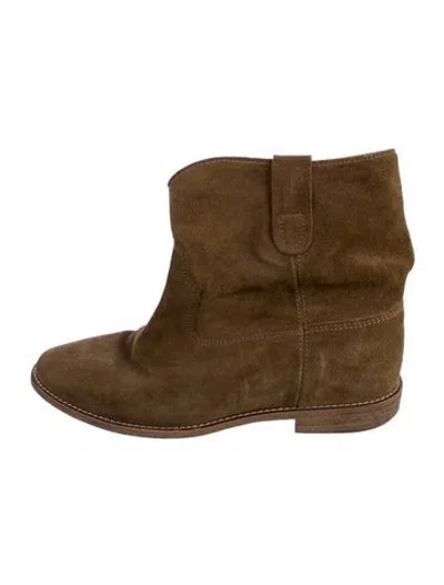 Pre-owned Isabel Marant Étoile Suede Boots In Green