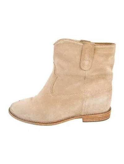 Pre-owned Isabel Marant Étoile Suede Boots In Neutral