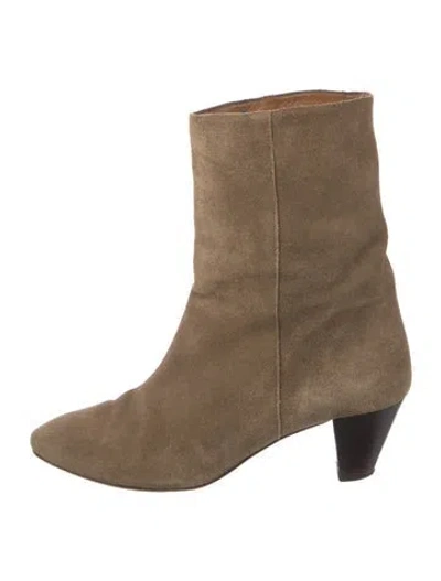 Pre-owned Isabel Marant Étoile Suede Boots In Neutral