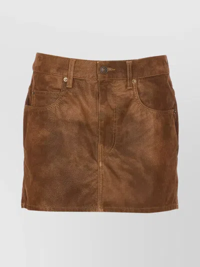 ISABEL MARANT ÉTOILE SUEDE EFFECT SKIRT FEATURING POCKETS