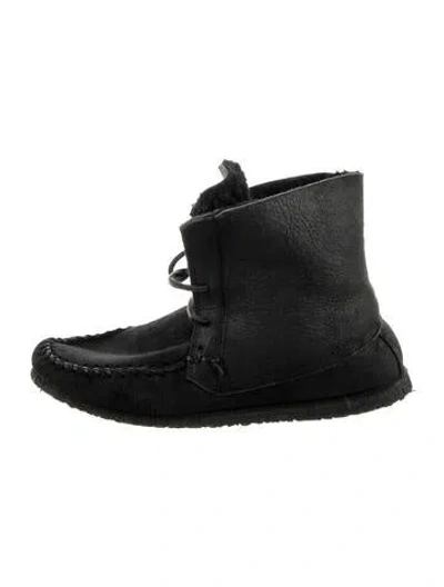 Pre-owned Isabel Marant Étoile Suede Lace-up Boots In Black