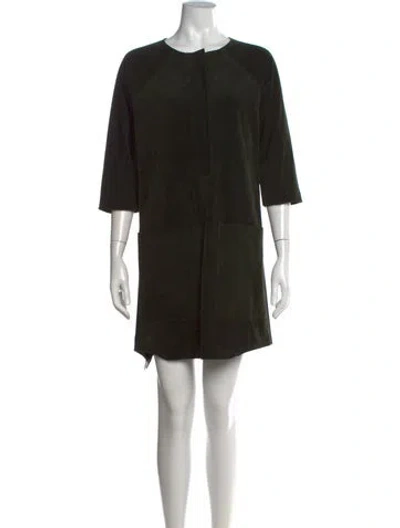 Pre-owned Isabel Marant Étoile Suede Mini Dress In Green