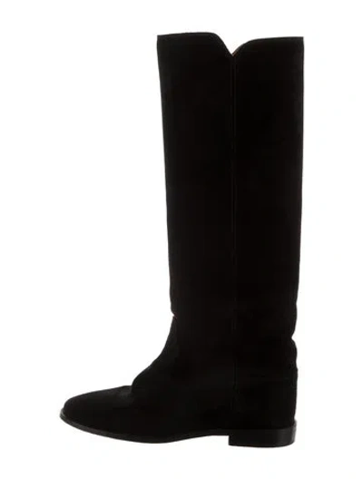 Pre-owned Isabel Marant Étoile Suede Riding Boots In Black