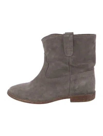 Pre-owned Isabel Marant Étoile Suede Slouch Boots In Gray