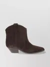 Isabel Marant Étoile Suede Stacked Heel Western Boots