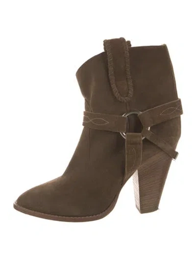 Pre-owned Isabel Marant Étoile Suede Western Boots In Brown