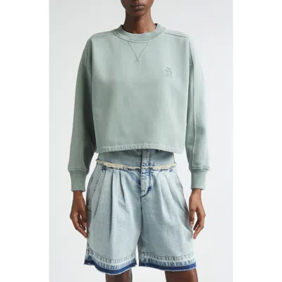 Isabel Marant Étoile Sunny Logo Embroidered Sweatshirt In Green
