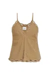 Isabel Marant Étoile Sleeveless V-neckline Crochet Detailing In Green