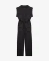 Isabel Marant Étoile Suzie Belted Voile Jumpsuit In Black