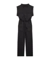 Isabel Marant Étoile Suzie Belted Voile Jumpsuit In Black