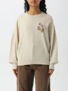 Isabel Marant Étoile Graphic Detail Cotton Knit Sweater In Grau 1