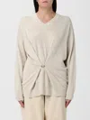Isabel Marant Étoile Relaxed Fit Twisted Detail Pullover In Gray