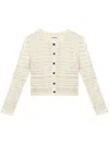 Isabel Marant Étoile Ajaline Mixed Pointelle Cotton Cardigan In Beige