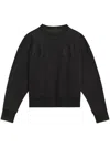 Isabel Marant Étoile Houston Glitter Logo Crewneck Sweatshirt In Black